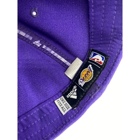 Los Angeles Lakers Purple Baseball Hat Cap NBA OSFM Flex Fit Stretch - Picture 9 of 9